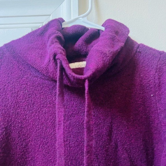 LOFT Rich Plum Turtleneck Sweater - Picture 3 of 5